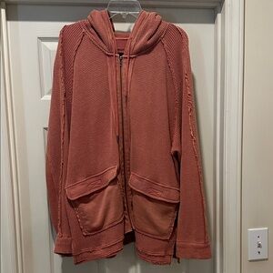 Stoosh Terracotta Waffle Knit Hoodie